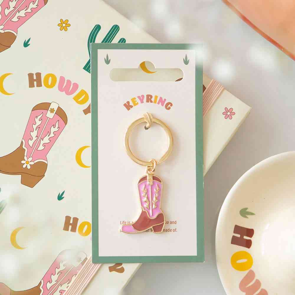 Something Different - Pink Cowboy Boot Sleutelhanger - Multicolours